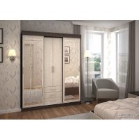 Шкаф распашной Евва 170 VH.2/АЭП Ш.2 02 (венге/дуб шамони)