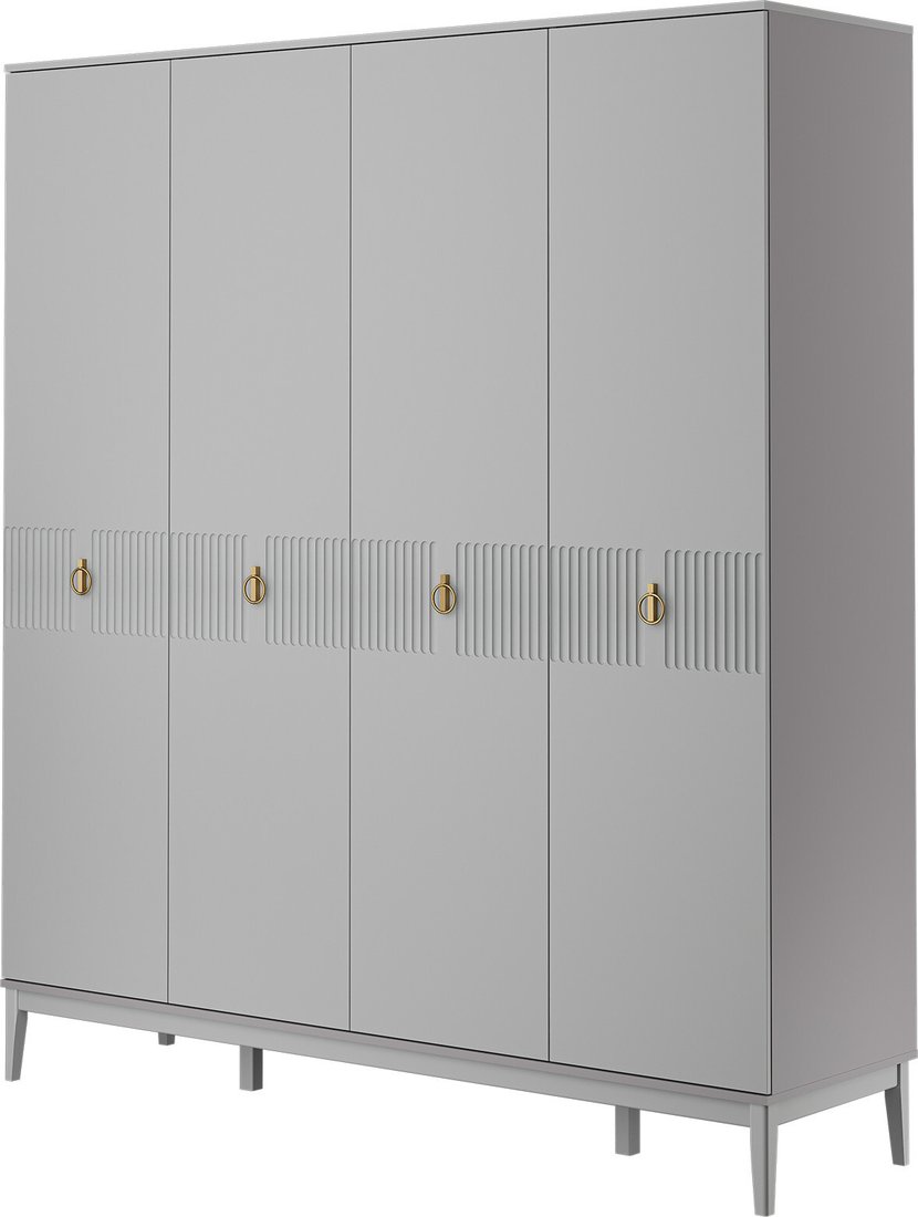 

Шкаф распашной Bravo Мебель Фарго ШР-4 (серый шифер/лак антрацит)