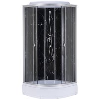 Душевая кабина Водный мир ВМ243 90x90 (черный мрамор) в Борисове