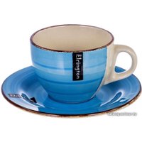Чашка с блюдцем Elrington Яркое море 139-23049