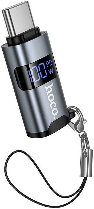 Адаптер Hoco UA44A USB Type-C - USB Type-C (металлик)