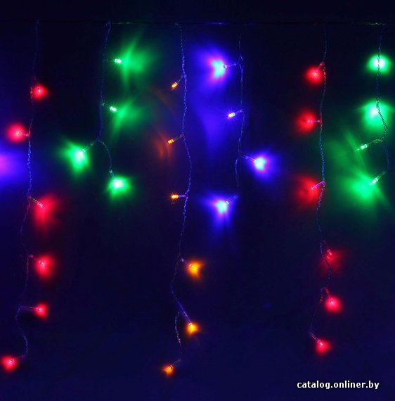Гирлянда бахрома Luazon Led-60 (1.2x0.6 м, мульти) [706000]