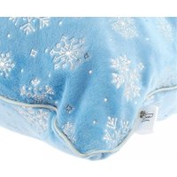 Декоративная подушка Домашняя Мода Новогодний принт (50х35, голубой)