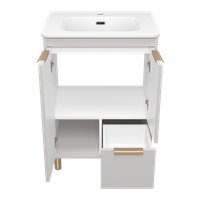  Brevita Тумба с умывальником Risacca Crema 60 RIS-06060-0342Я+B-OND060-01 (серый кашемир)