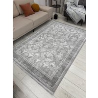 Ковер для жилой комнаты Radjab Carpet Афина Прямоугольник 9008A 12788RK (1.6x2.3, Grey/Cream)