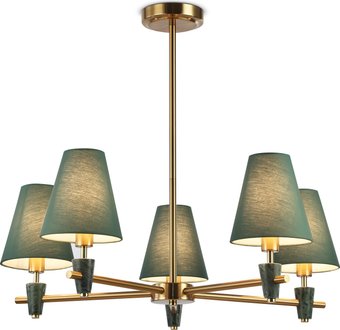 Подвесная люстра Ambrella light LH75051/5 BS/GN (латунь/зеленый)