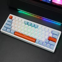 Клавиатура Cyberlynx ZA63 Pro White Blue Orange (TNT Yellow)