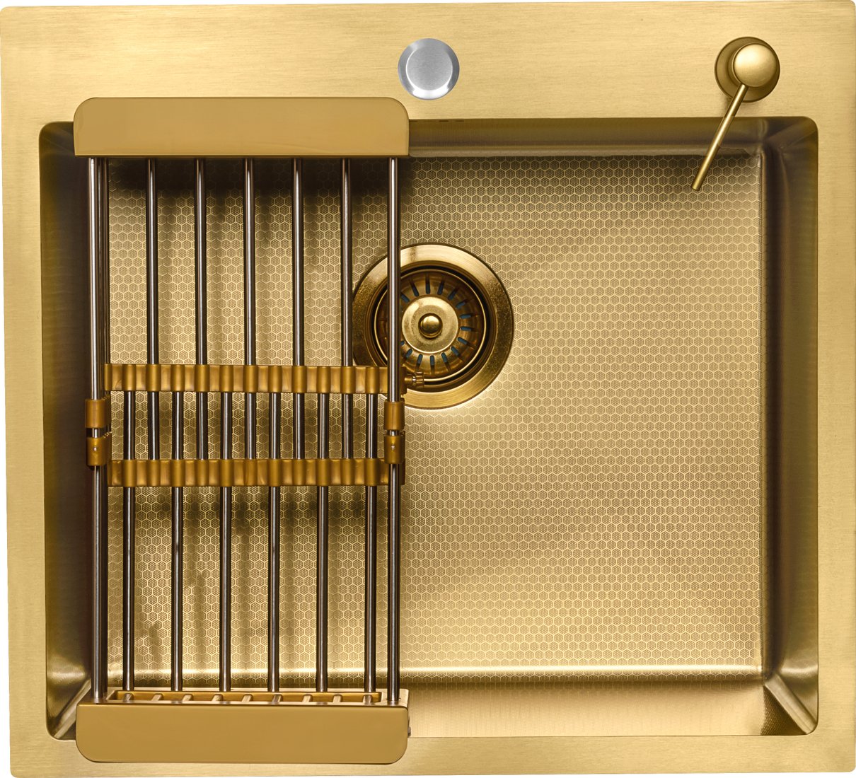 Кухонная мойка Aquaforta 550*500, коландер, дозатор GOLD DECOR