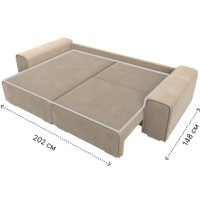 Угловой диван Лига диванов Лига-029 левый 121924L (велюр бежевый)