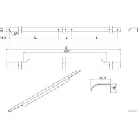 AKS накладная алюм. LINEA 768/797 матовое коралловое золото