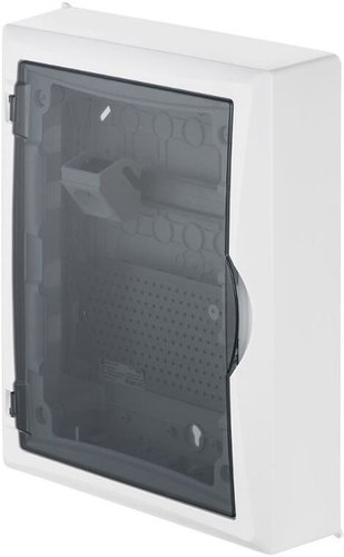 Elektro-Plast Eco Box мультимед, TS35+1x МП перф.118x270mm, дымчатая пласт. дверь, белый RAL9003, 434x354x105mm, IP40