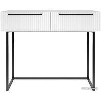 Консольный стол Shtabe Gross 6111 (RAL 9003/белый/черный/ручка черная)