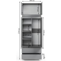 Шкаф распашной Soma ШК-2 80-235 (серый)