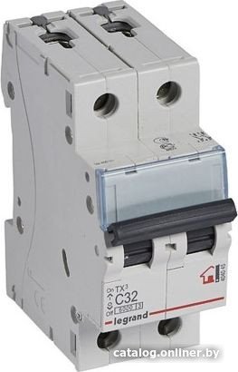 Выключатель автоматический Legrand TX3 2P 32A С 6kA 2M 404045