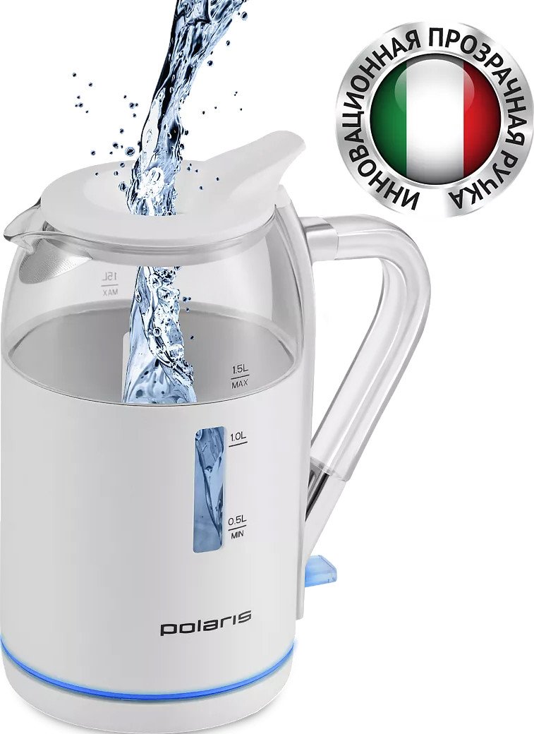 

Электрический чайник Polaris PWK 1563CGL Water Way Pro (белый)
