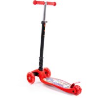 Двухколесный детский самокат Полесье Со складной ручкой 0072C-V1(К-Ч) (красный/черный)