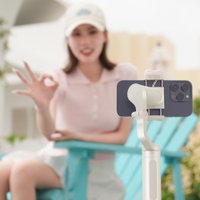 Стабилизатор Hohem iSteady V2s (с телескопическим удлинителем и пультом, белый/розовый)