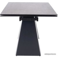 Кухонный стол Signal Salvadore Ceramic 160/240x90 (серый мрамор/черный матовый)