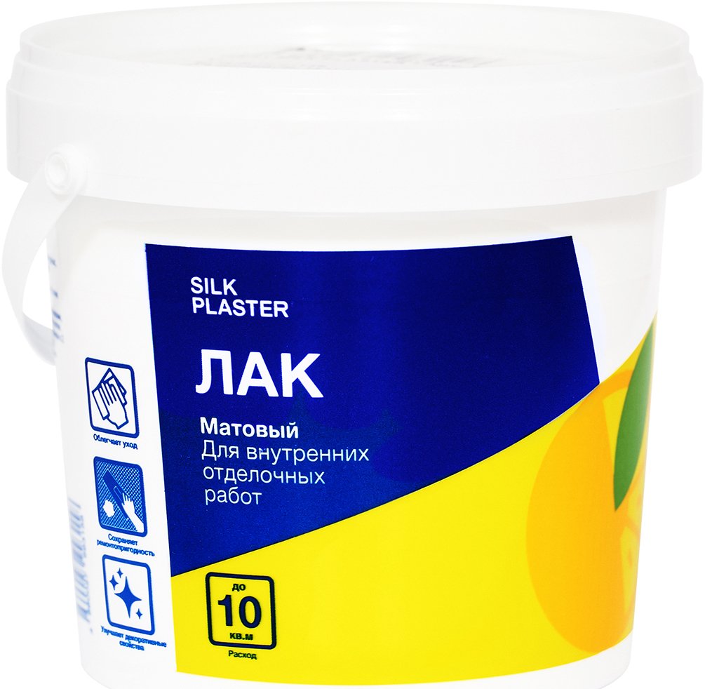 

Лак Silk Plaster Для жидких обоев и декоративной штукатурки 5 л