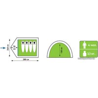 Треккинговая палатка Atemi Canyon 4 TX