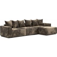 Угловой диван Sempla Монреаль 4 (тиффани коричневый/мора бежевый)