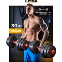 Набор гантелей Motiways с грифом 30 кг