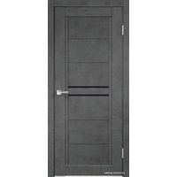 Межкомнатная дверь Velldoris Next 2 80x200 (муар темно-серый, лакобель черный) в Лиде