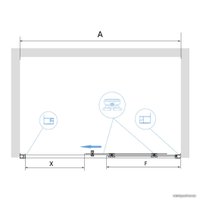 Душевая дверь RGW PA-14G 41081416-16 160 (золото/прозрачное стекло)