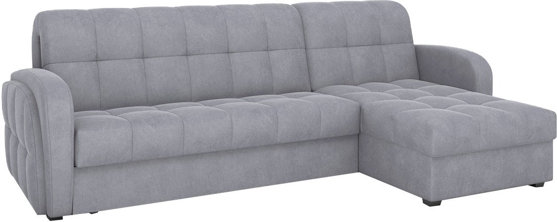 

Угловой диван Rivalli Блэквуд 140 с оттоманкой 150 (Kleo Grey К)