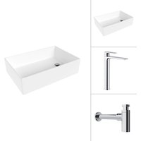 Умывальник Lauter 21518-1 + Reef 21CK8678C с сифоном 21635CH (хром)