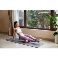 Набор для йоги Sundays Fitness Валик IR97435B + Коврик IR97506 (зеленый, серый)