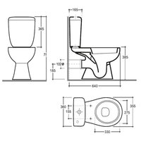 Унитаз напольный Керамин Позитано МС Инкоэр-Б1 (с мягким сидением)