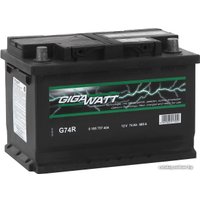 Автомобильный аккумулятор GIGAWATT G74R (74 А·ч)