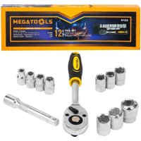 Набор трещотка с головками Megatools MT-4123 (12 предметов)