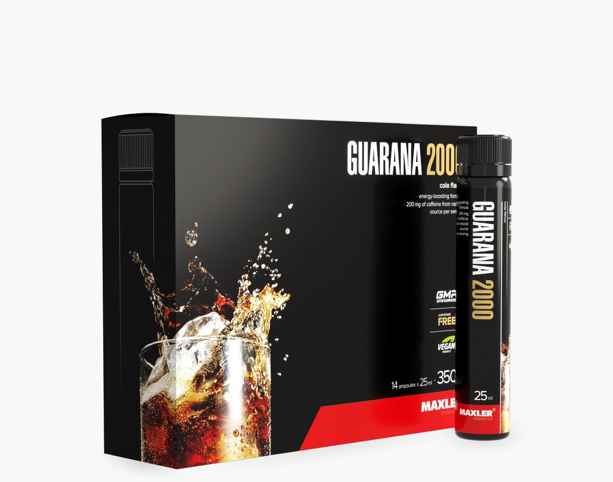 Предтренировочный комплекс Maxler Guarana 2000 (14x25 мл, кола)