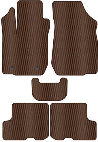 Комплект ковриков для авто Alicosta Renault Sandero I (хэтчбек 5 дв) 2009 - 2014 (коричневый, сота)
