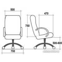 Офисное кресло Деловая обстановка Атлант Стандарт кожа люкс (мадрас 2012 коньяк)