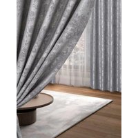 Комплект штор Mio Tesoro Мрамор 150x250 (2 шт, серый)