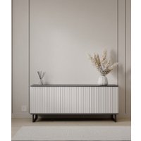 Тумба Shtabe Royal 5041 эко (белый/металл бруклин/черный)