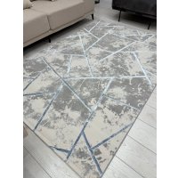 Ковер для жилой комнаты Radjab Carpet Амальфи Прямоугольник 01518B (2.4x3.4, C.Grey/L.Bule)