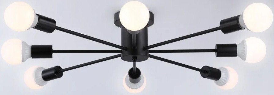 

Припотолочная люстра Ambrella light Traditional TR80411/8 BK (черный)