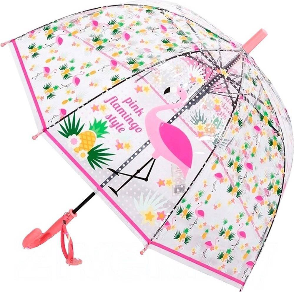 

Зонт-трость RST Umbrella Фламинго 060A (прозрачный/розовый)