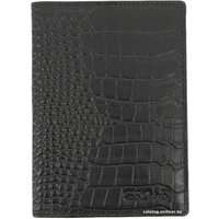 Обложка для паспорта S.Quire 6400-BK CROCO (черный)