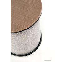 Журнальный столик Halmar Pampa + 2 пуфа (орех/черный, серый)