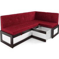 Угловой диван Мебель-АРС Нотис 191х82х116 см M11-27-1 (бархат красный Star Velvet 3 Dark Red)