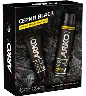 Подарочный набор Arko Men Black Пена для бритья 200 мл + Гель после бритья 100 мл