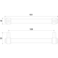 Ручка мебельная Boyard Bamboo RR008CP.4/128 в Борисове