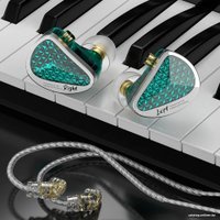 Наушники KZ Acoustics AS16 Pro (с микрофоном, циан)