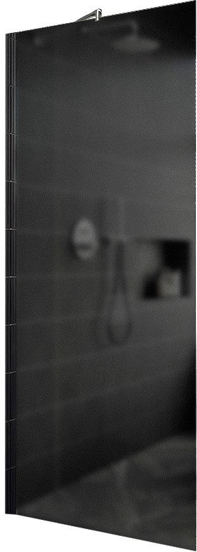 Душевая стенка MaybahGlass 69x195 MGD-705-5ш (графитовое стекло/хром матовый)