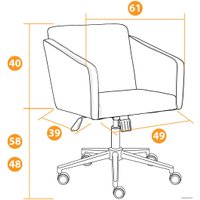 Офисное кресло TetChair Milan (хром флок, синий)